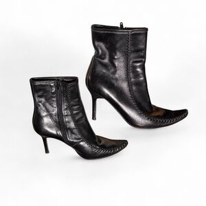 Patrick Cox Black Leather Ankle Boots